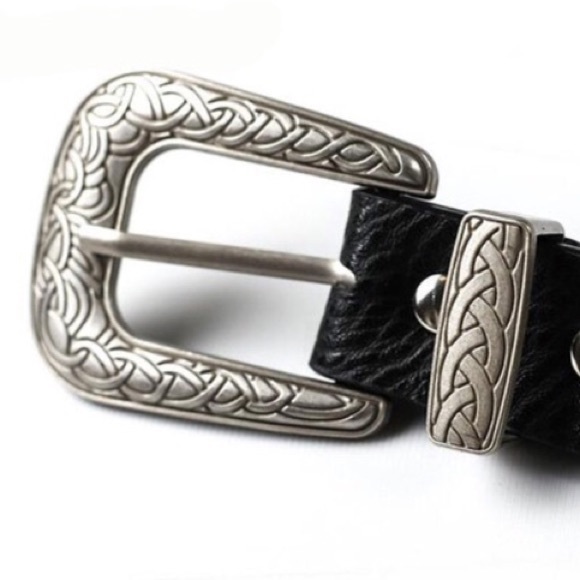 Vintage metal bohemian double buckled fashion belt - Picture 6 of 8